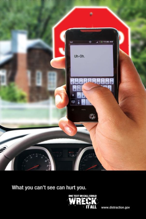 What you can't see can hurt you. Distracted driving can be fatal.